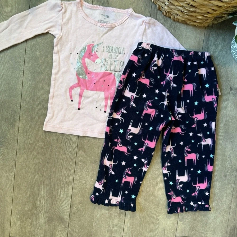 Carter’s Unicorn Theme Toddler Girl’s Pajamas Set “I Sparkle in my Sleep”